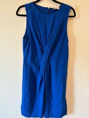 LOFT Royal Blue Sleeveless Twist-Front Dress